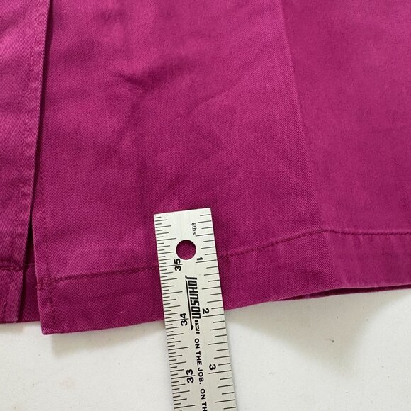 Denim & Co Button Front Trench Coat Size 2X Purple Long Sleeve A100855 NWT - Picture 13 of 13